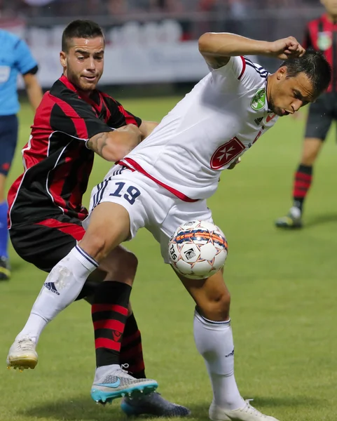 Honvéd vs. videoton otp bank league voetbal overeenkomen met — Stockfoto