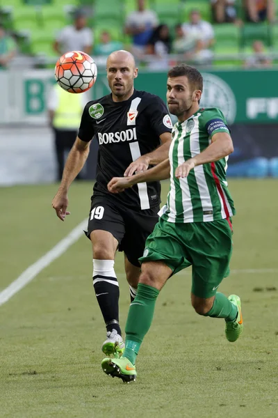 Ferencvaros vs. DVTK OTP Bank League football match — Stock Photo, Image