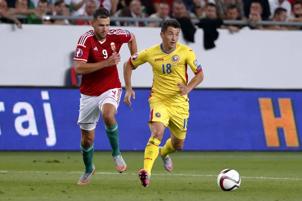 Ungern vs Rumänien Uefa Euro 2016 qualifier fotbollsmatch — Stockfoto