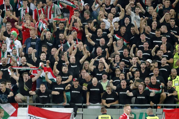 헝가리 대 루마니아 Uefa 유로 2016 예선 축구 경기 — 스톡 사진