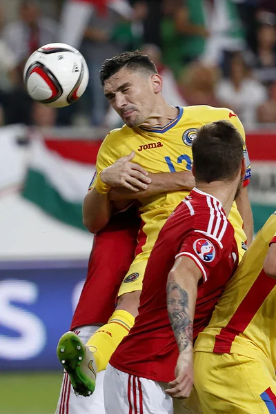 Hungary vs. Romania UEFA Euro 2016 qualifier football match — Stock Photo, Image