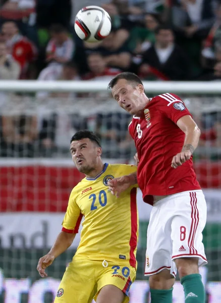 Hungria vs. Romênia UEFA Euro 2016 qualificador de jogo de futebol — Fotografia de Stock