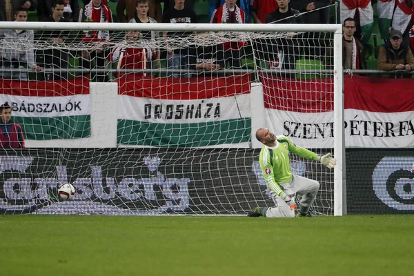 Hungary vs. Faroe Islands UEFA Euro 2016 qualifier football matc — Stock Photo, Image