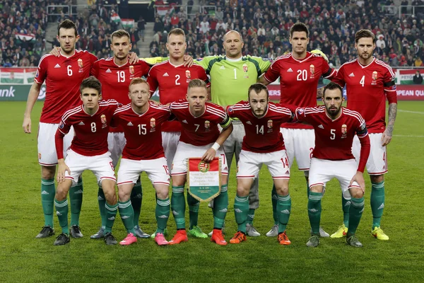 Hongrie c. Norvège Match de football de qualification Euro 2016 de l'UEFA — Photo