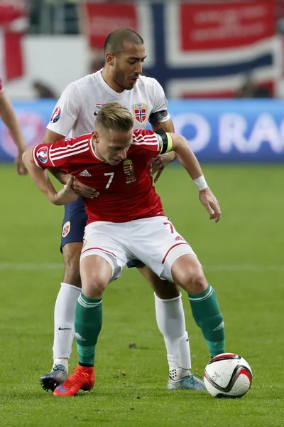 Hungria vs. Noruega UEFA Euro 2016 qualificador play-off jogo de futebol — Fotografia de Stock