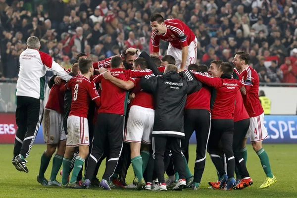 Hungary vs. Norway UEFA Euro 2016 qualifier play-off football match — Zdjęcie stockowe