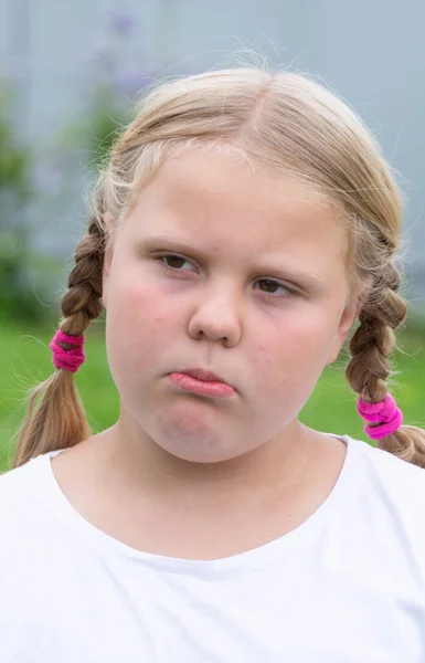 Emotions Girl Expresses Various Emotions Her Face — Stock Photo, Image