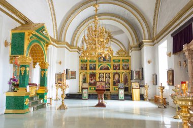 Epiphany Katedrali. Tapınağın dekorasyonu. Nil Çölü. Nilo-Stolobenskaya Çölü. Tver bölgesi.