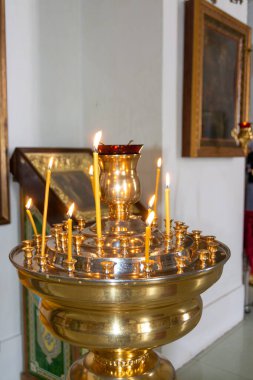 Epiphany Katedrali. Tapınağın dekorasyonu. Nil Çölü. Nilo-Stolobenskaya Çölü. Tver bölgesi.