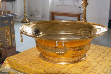 Epiphany Katedrali. Tapınağın dekorasyonu. Nil Çölü. Nilo-Stolobenskaya Çölü. Tver bölgesi.