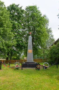 İkinci Dünya Savaşı anıtı. Sokolniki Kuvshinovsky bölgesi, Tver bölgesi.