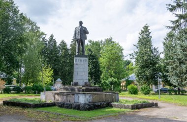 Lenin. Vladimir Ilyich Lenin anıtı. Torzhok, Tver oblast, Rusya.