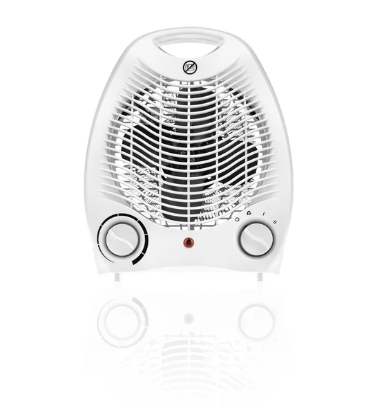 Riscaldatore ventilatore bianco — Foto Stock