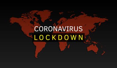 Dünya koronavirüs kilitleme geçmişi. Virüs tehlikesi, salgın hastalık, sağlık riski, tecrit konsepti vektör çizimi.