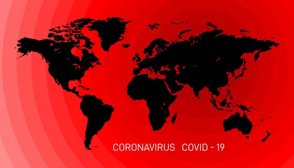 Mondo Covid Sfondo Rischio Virus Pandemia Rischio Salute Illustrazione Vettoriale — Vettoriale Stock