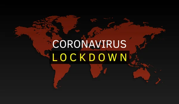 Світовий Коронавірус Блокування Фону Вірусна Небезпека Пандемія Ризик Здоров Концепція — стоковий вектор
