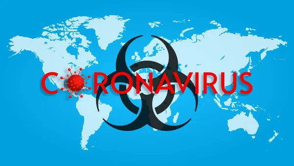 Mondo Coronavirus Infezione Sfondo Rischio Virus Pandemia Rischio Salute Illustrazione — Vettoriale Stock