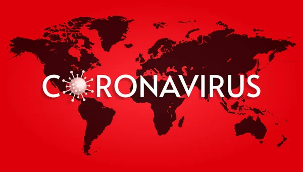 Dunia Coronavirus Latar Belakang Virus Hazard Pandemi Risiko Kesehatan Konsep - Stok Vektor