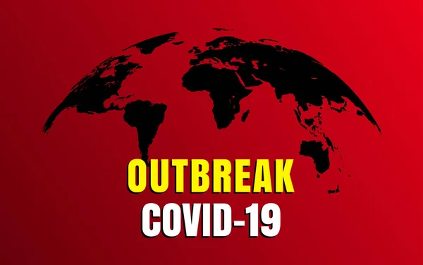 World Covid Outbreak Background Virus Hazard Pandemic Health Risk Lockdown — Stock Vector