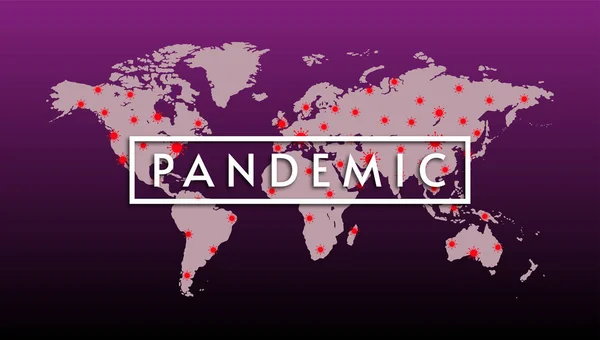 Latar Belakang Pandemi Dunia Virus Hazard Pandemi Risiko Kesehatan Konsep - Stok Vektor