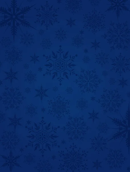 Niebieskie Boże Narodzenie Zimowe Tło Płatków Śniegu — Zdjęcie stockowe
