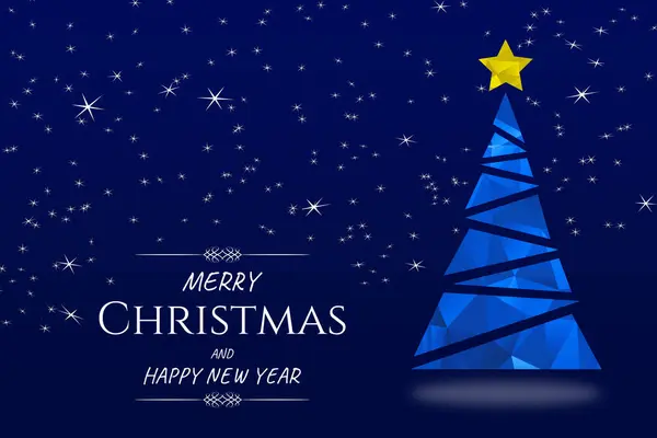 Christmas Tree Stars Card Background — Stock Photo, Image