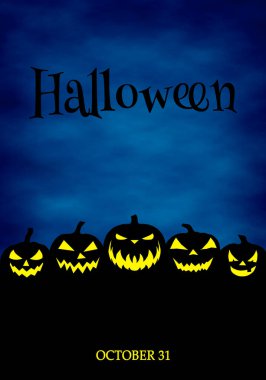 Balkabaklarıyla Cadılar Bayramı arka planı 