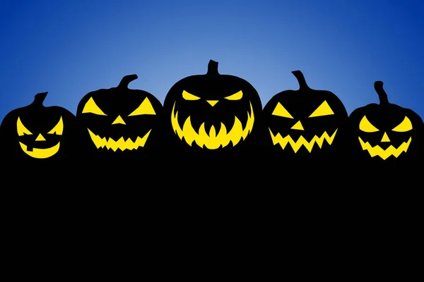 Fondo Halloween Con Calabazas —  Fotos de Stock