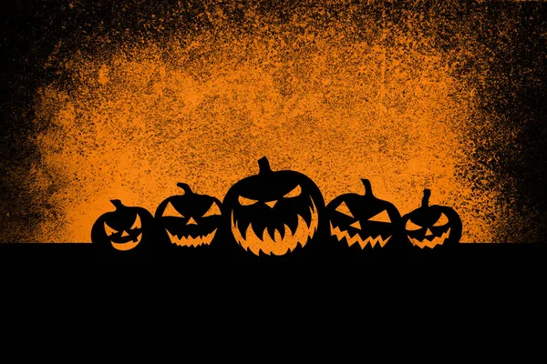 Fondo Halloween Con Calabazas — Foto de Stock