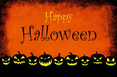 Balkabaklarıyla Cadılar Bayramı arka planı 