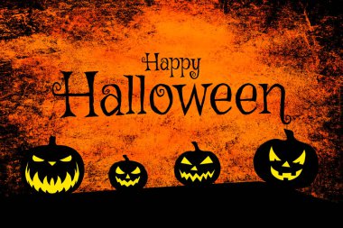 Mutlu cadılar bayramı arkaplanı Korkunç balkabaklarıyla