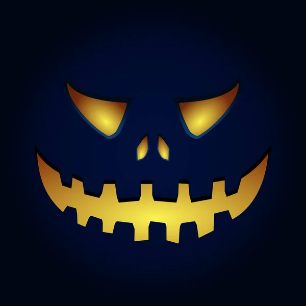 Fondo Halloween Con Máscara Calabaza Miedo — Vector de stock