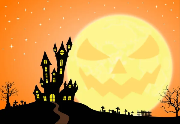 Spooky Halloween Vector Fondo Ilustración — Archivo Imágenes Vectoriales