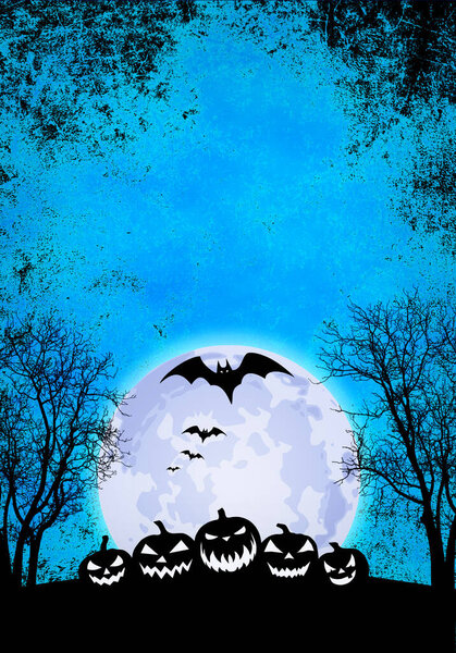 Halloween grunge background illustration