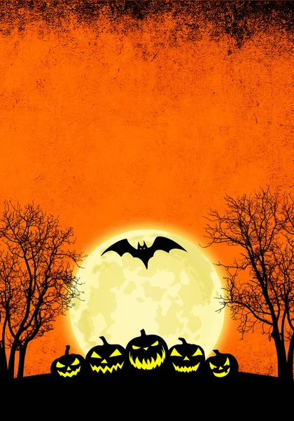 Halloween Grunge Achtergrond Illustratie — Stockfoto