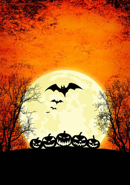 Halloween grunge background illustration