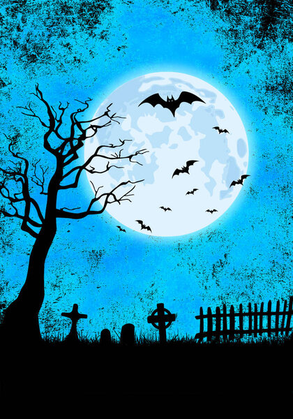 Иллюстрация на фоне Хэллоуина