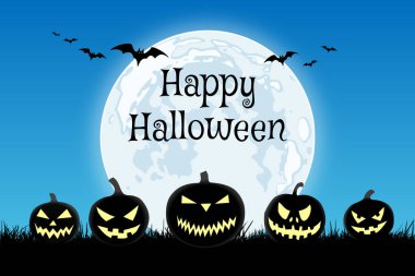 Mutlu Cadılar Bayramı vektör illüstrasyonu