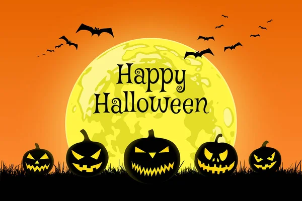 Happy Halloween Achtergrond Vector Illustratie — Stockvector