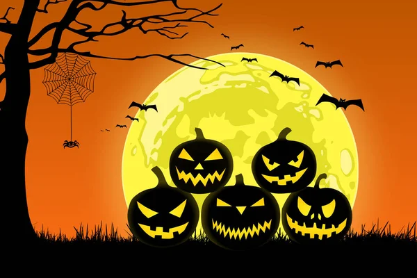 Halloween Háttér Vektor Illusztráció — Stock Vector
