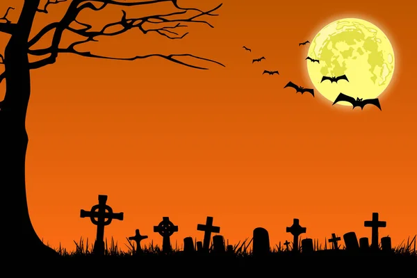 Halloween Achtergrond Vector Illustratie — Stockvector