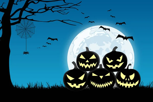 Halloween Sfondo Vettoriale Illustrazione — Vettoriale Stock