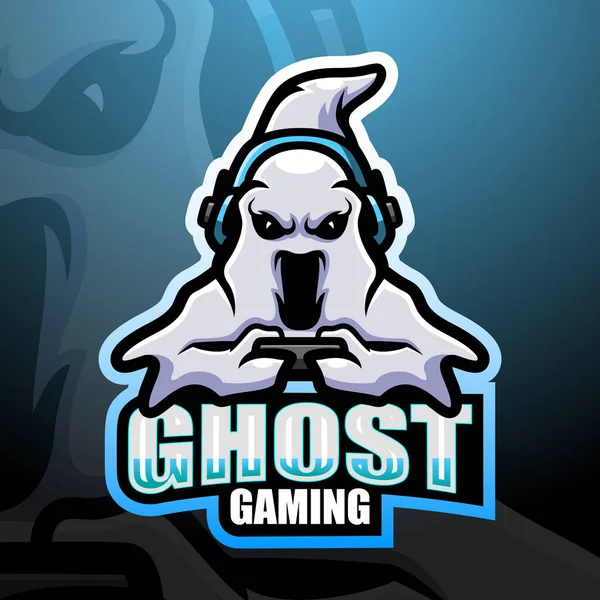 Векторна Ілюстрація Дизайну Логотипу Ігрового Талісмана Ghost — стоковий вектор