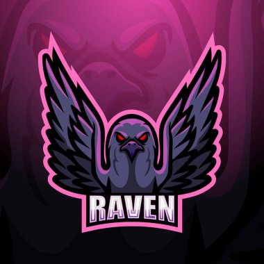 Raven Esport maskot logosu tasarımı