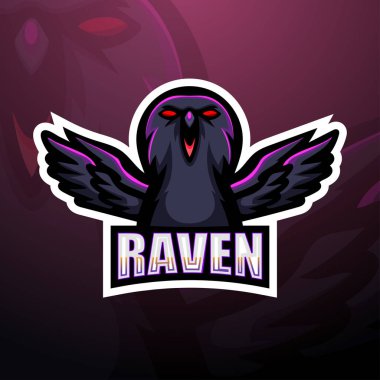 Raven Esport maskot logosu tasarımı