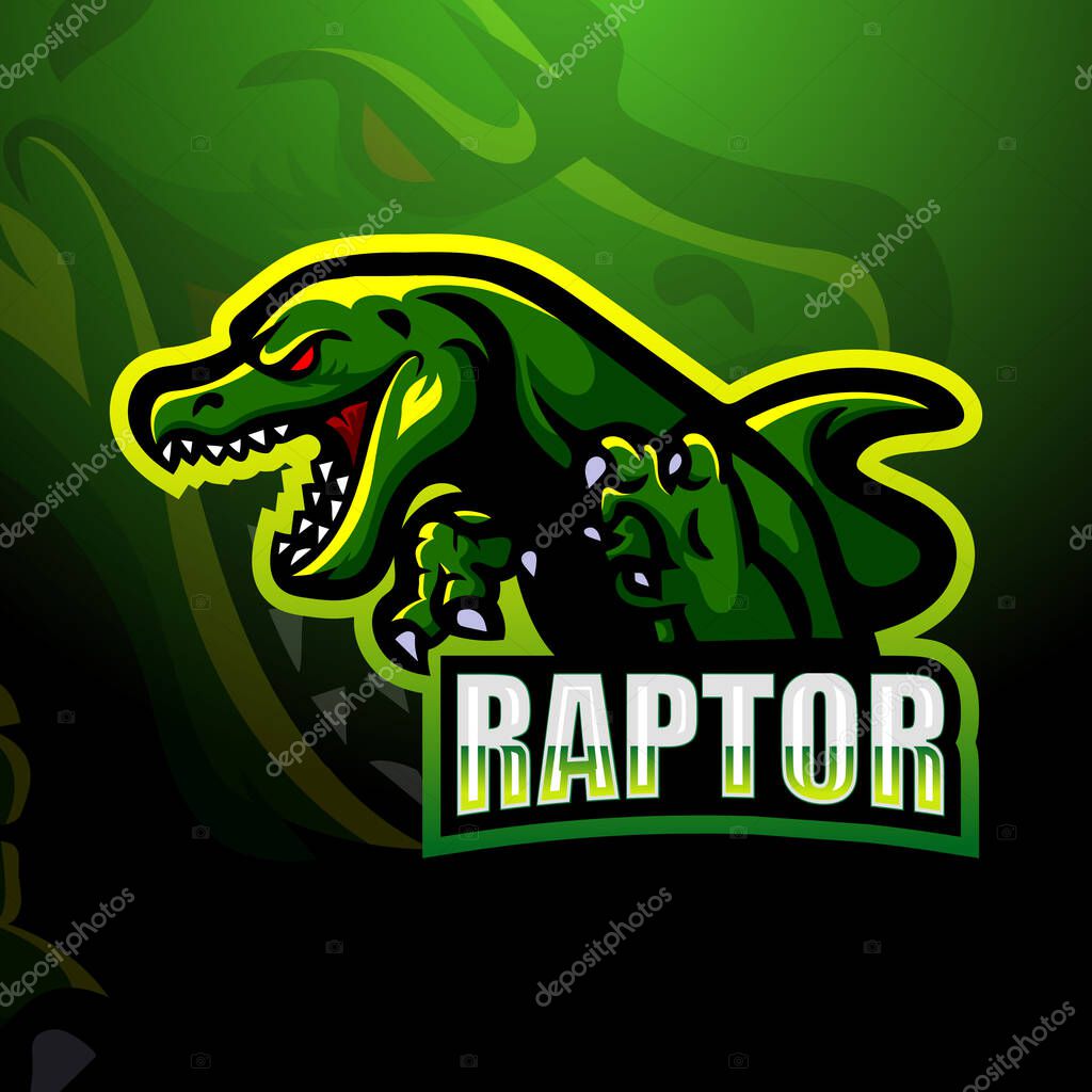 Vector illustration of raptor mascot logo design
