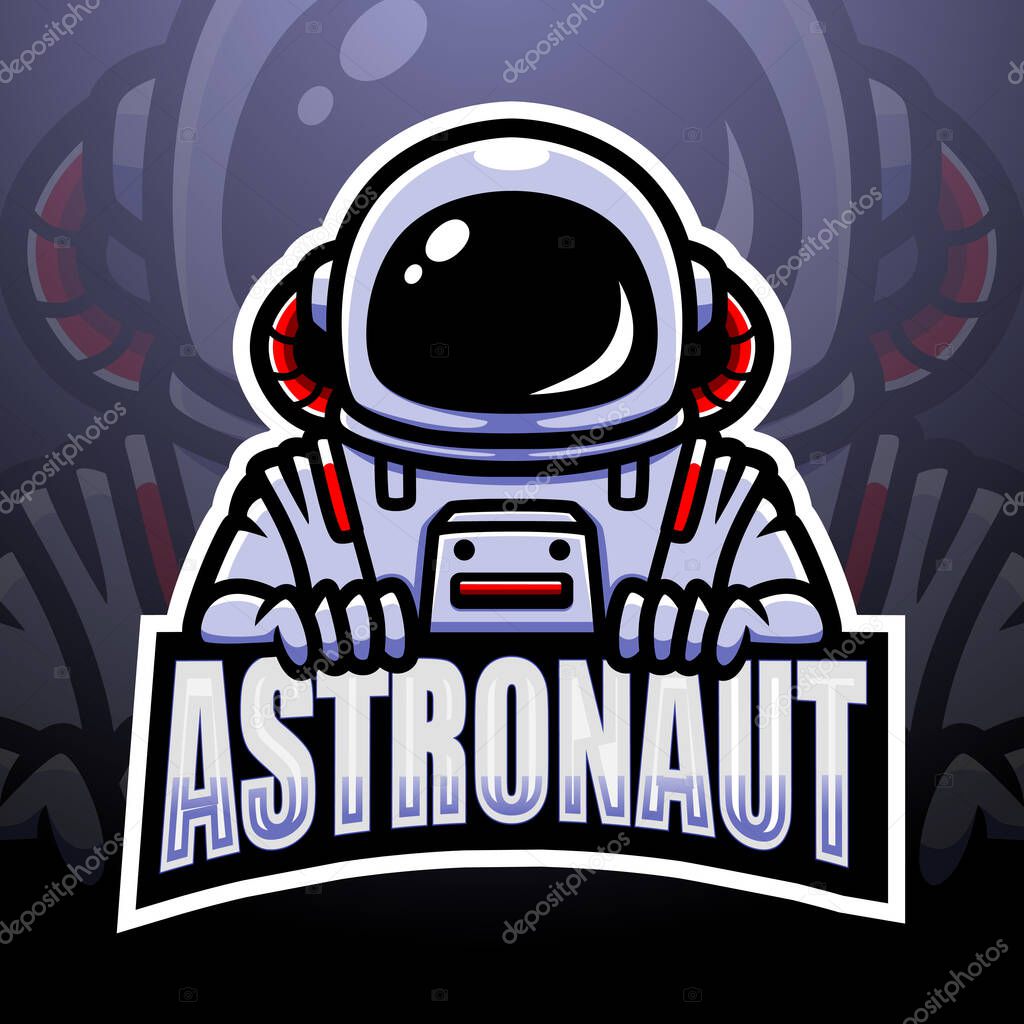 Vector illustration of Astronaut mascot esport logo design