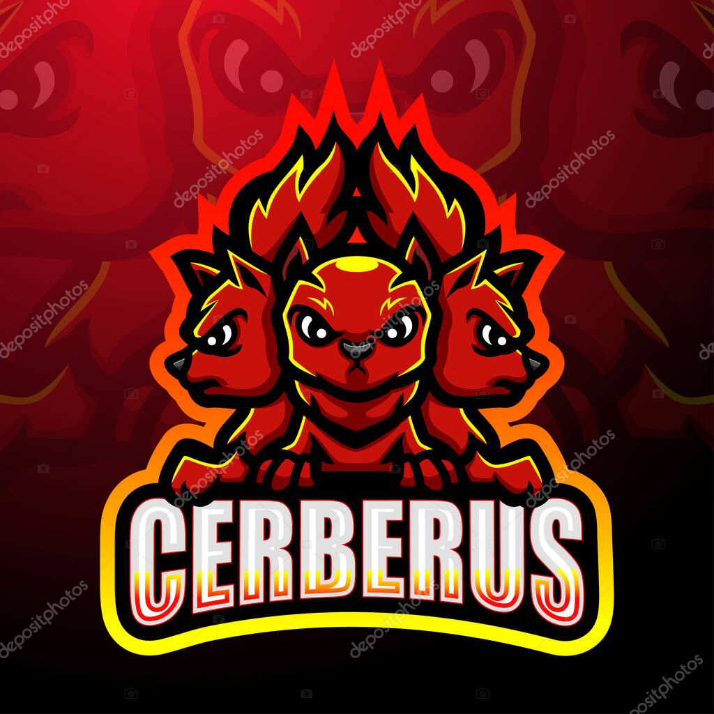 Cerberus mascot esport logo design