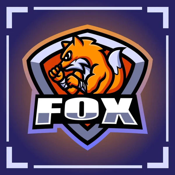 Дизайн Логотипа Талисмана Fox — стоковый вектор