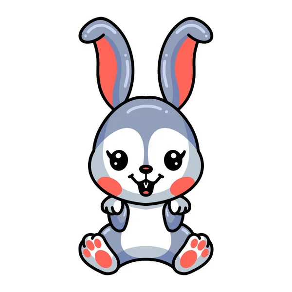 Векторна Ілюстрація Сидячого Маленького Кролика — стоковий вектор
